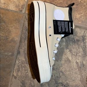 Converse Cream and Black Platform Shoes